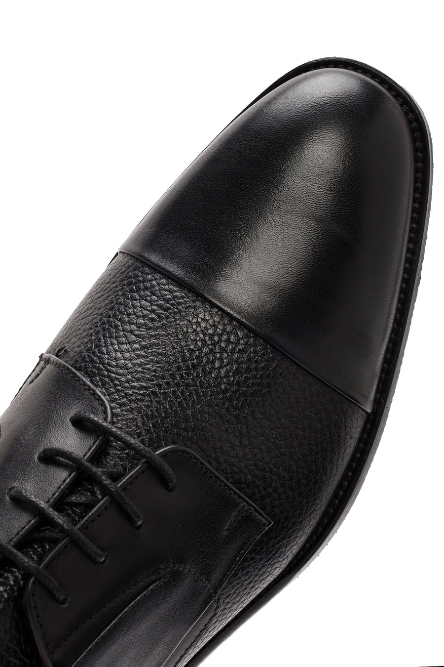 Men's Black Laced Leather Classic Shoes