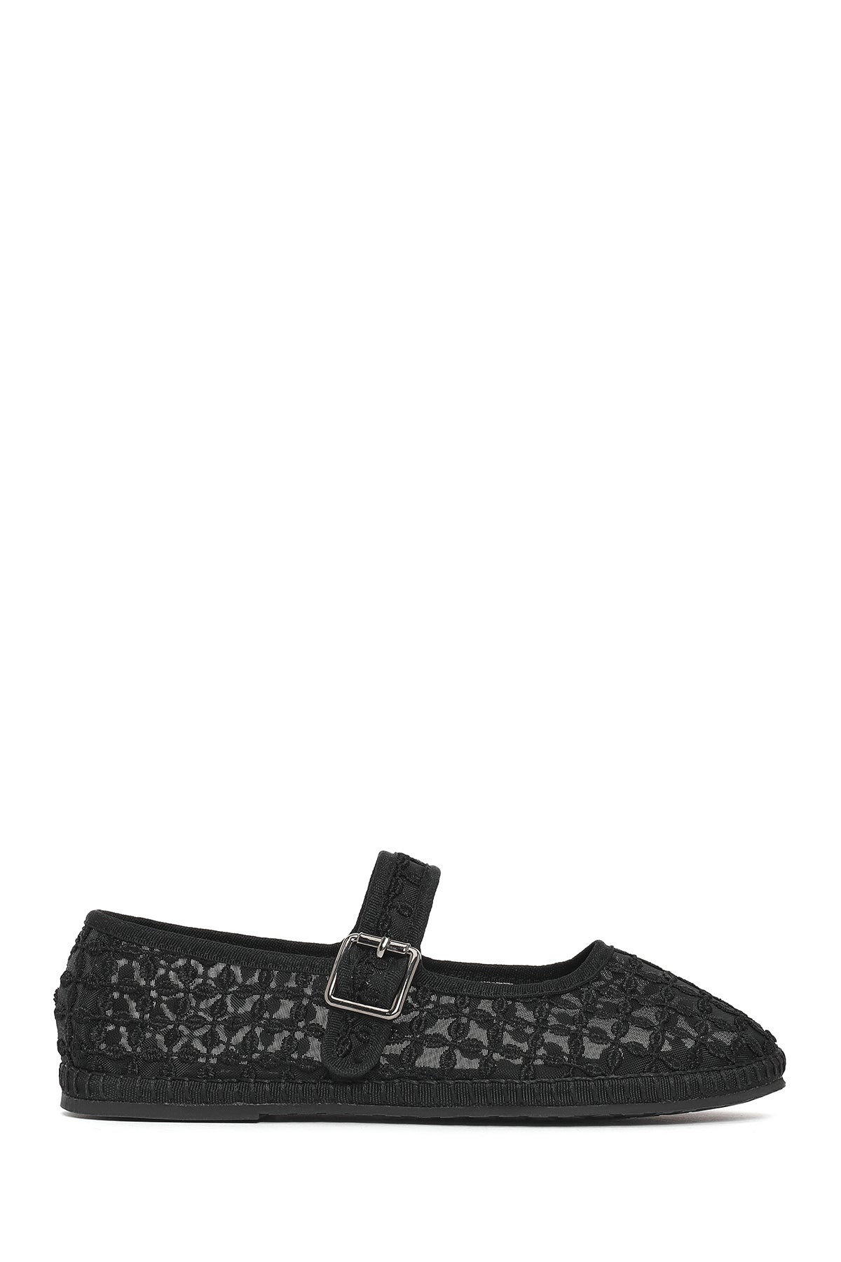 Women's Black Buckle Espadrilles 26PFD20596F | Derimod