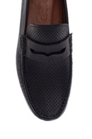 Erkek Deri Delikli Casual Loafer | Derimod