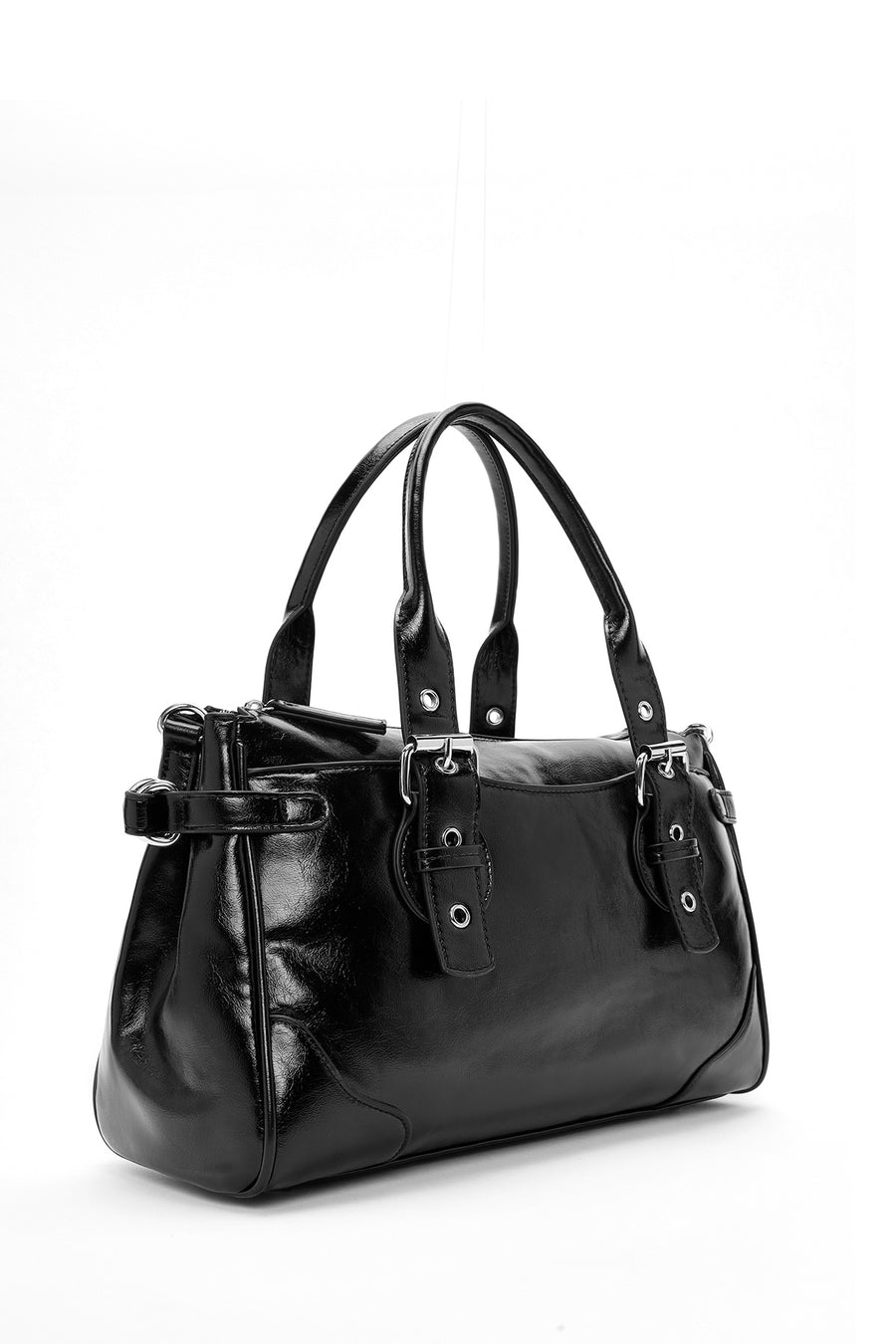 Women's Black Long Strap Casual Shoulder Bag