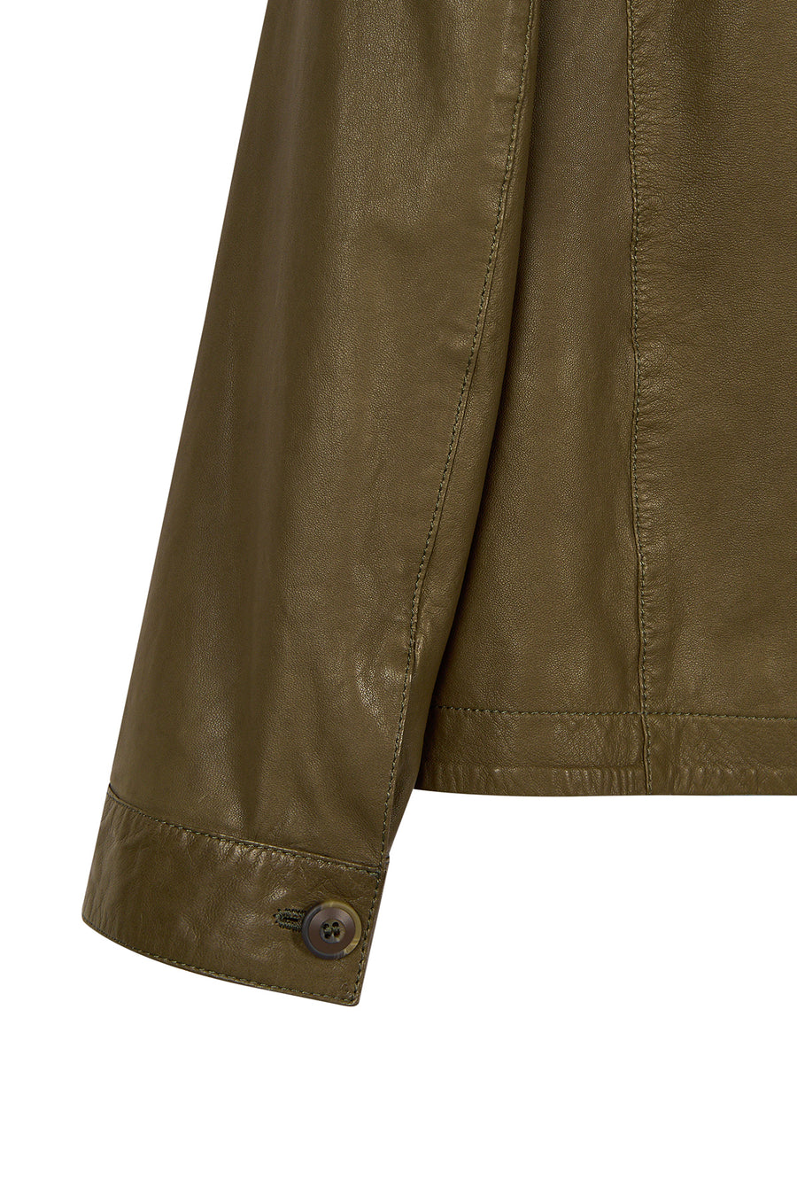Modric Male Green Leather Jacket