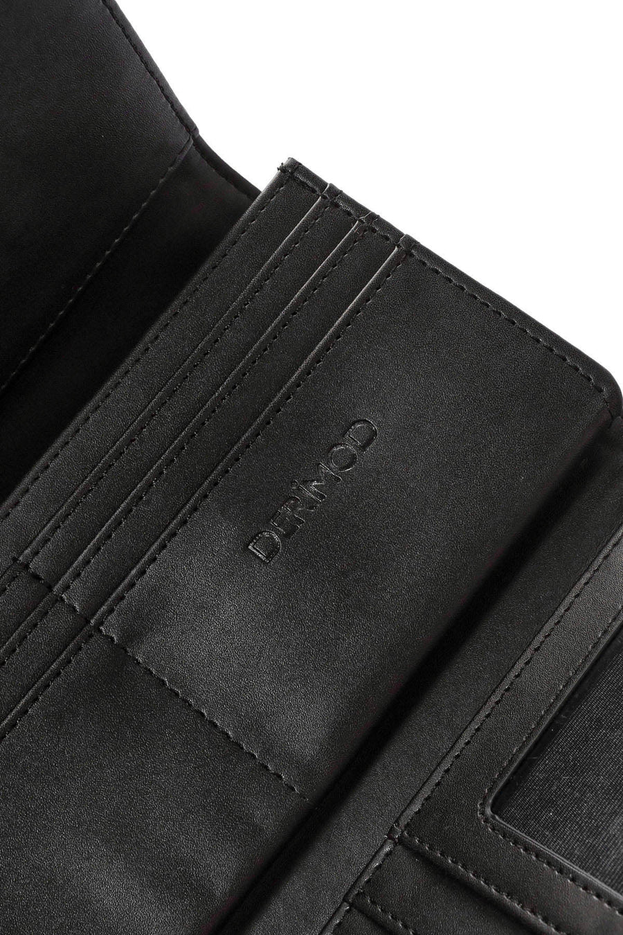 Women's Black Wallet with Strap Detail