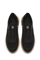 Men's Black Lace-up Leather Sneaker | Derimod