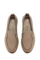 Women's Mink Leather Comfort Loafer | Derimod