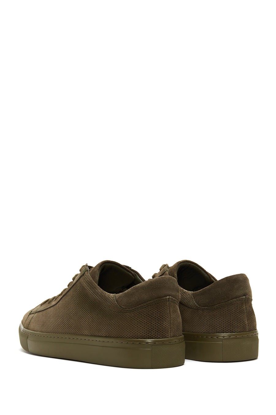 Erkek Haki Deri Süet Sneaker