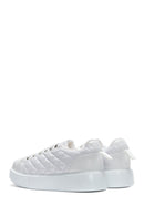 Women's White Thick Sole Quilted Sneaker | Derimod