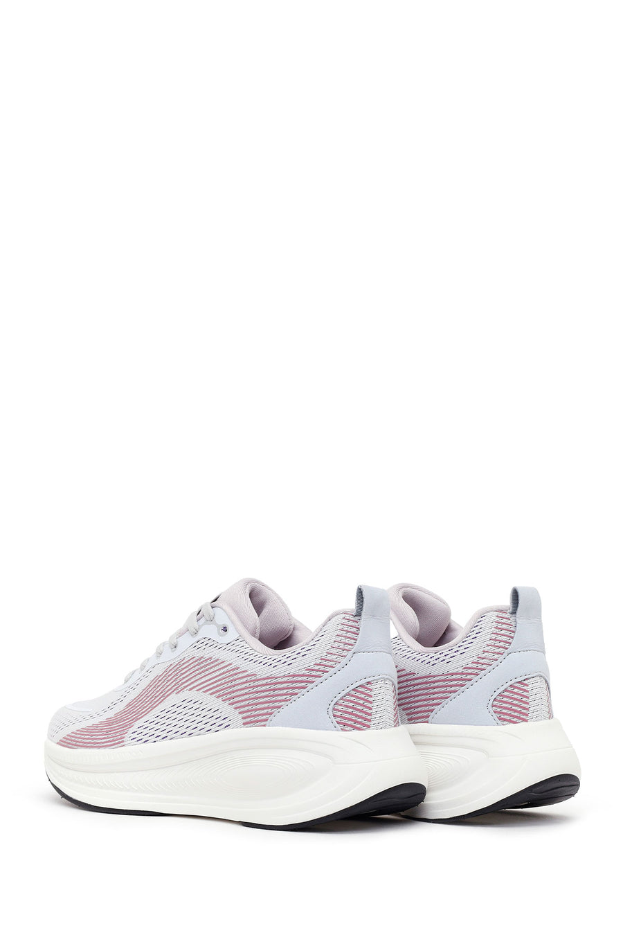 Derimod Zero Woman Purple Lace-Up Thick-Soled Fabric Sneakers