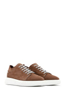 Men's Mink Lace-up Suede Leather Sneaker | Derimod