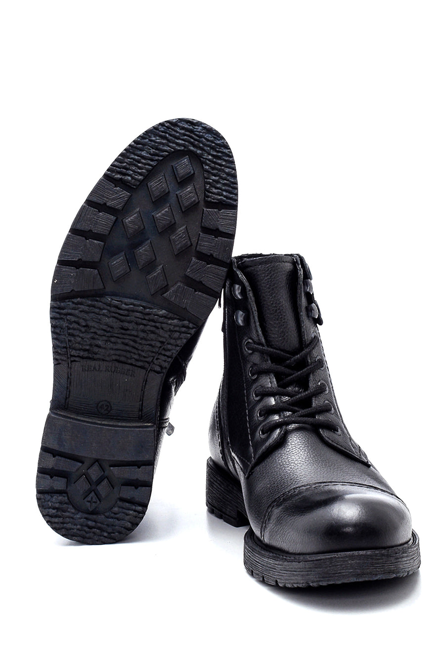 Men's Leather Zippered Boots