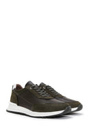 Men's Khaki Leather Sneaker | Derimod