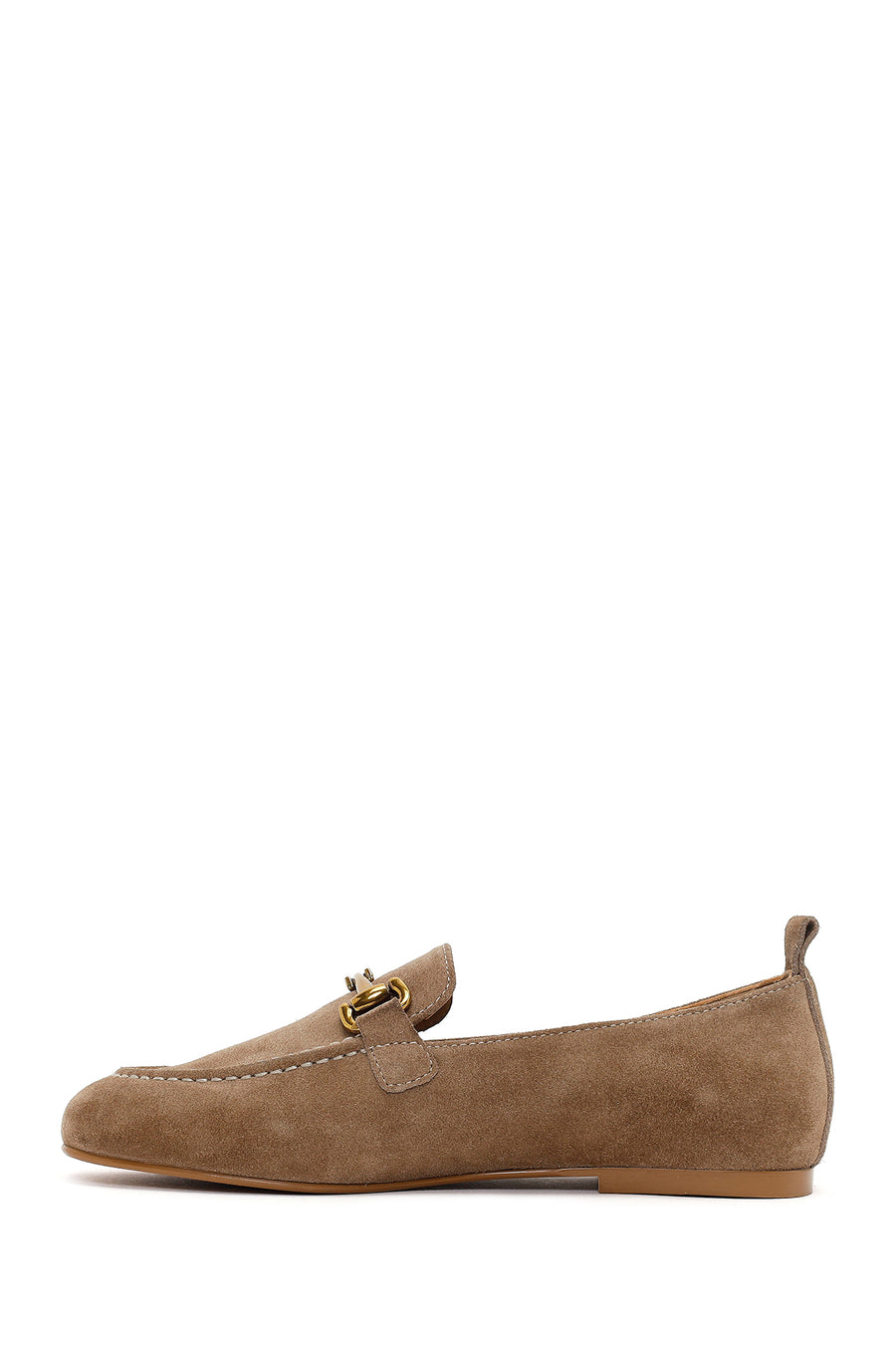 Women's Mink Suede Leather Loafer with Buckle