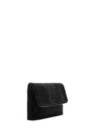 Women's Black Chain Strap Stone Crossbody Bag | Derimod