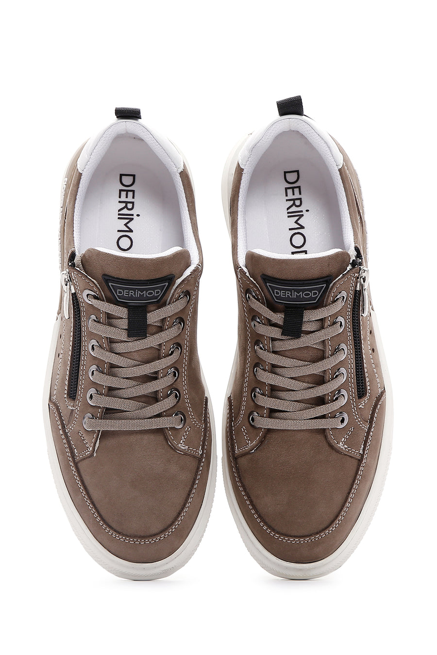 Erkek Vizon Nubuk Deri Sneaker