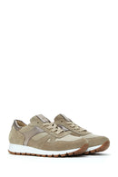 Women's Mink Lace-Up Leather Sneakers | Derimod