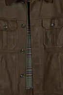 Explorer Male Green Suede Leather Jacket | Derimod