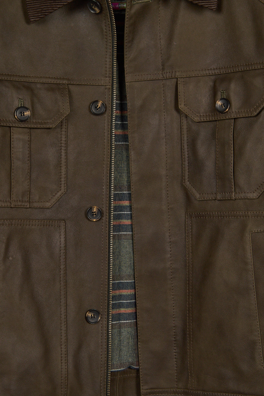 Explorer Male Green Suede Leather Jacket
