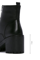 Women's Black Leather Platform Heeled Boots | Derimod