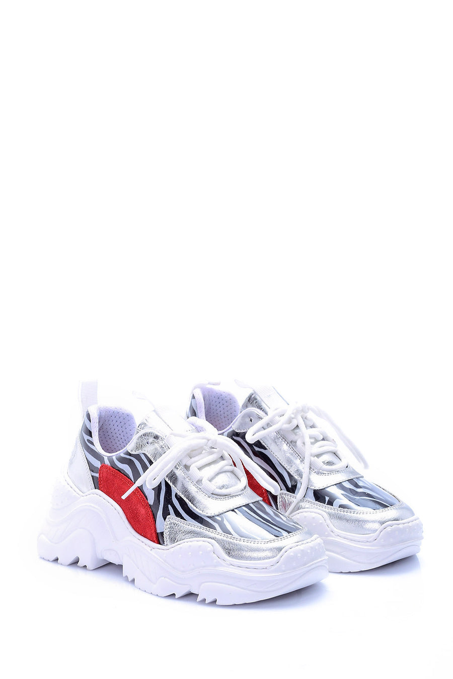 Kadın Gümüş Detaylı Sneaker