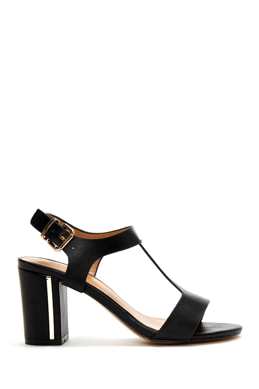 Women's Black Ankle Strap Thick Heeled Sandals 25SFE462018 | Derimod