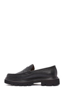 Men's Black Leather Loafer | Derimod