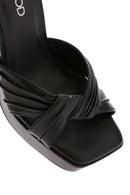 Women's Black Ankle Strap Platform Thin Heel Sandals | Derimod