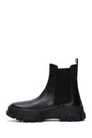 Women's Black Leather Chelsea Boots | Derimod