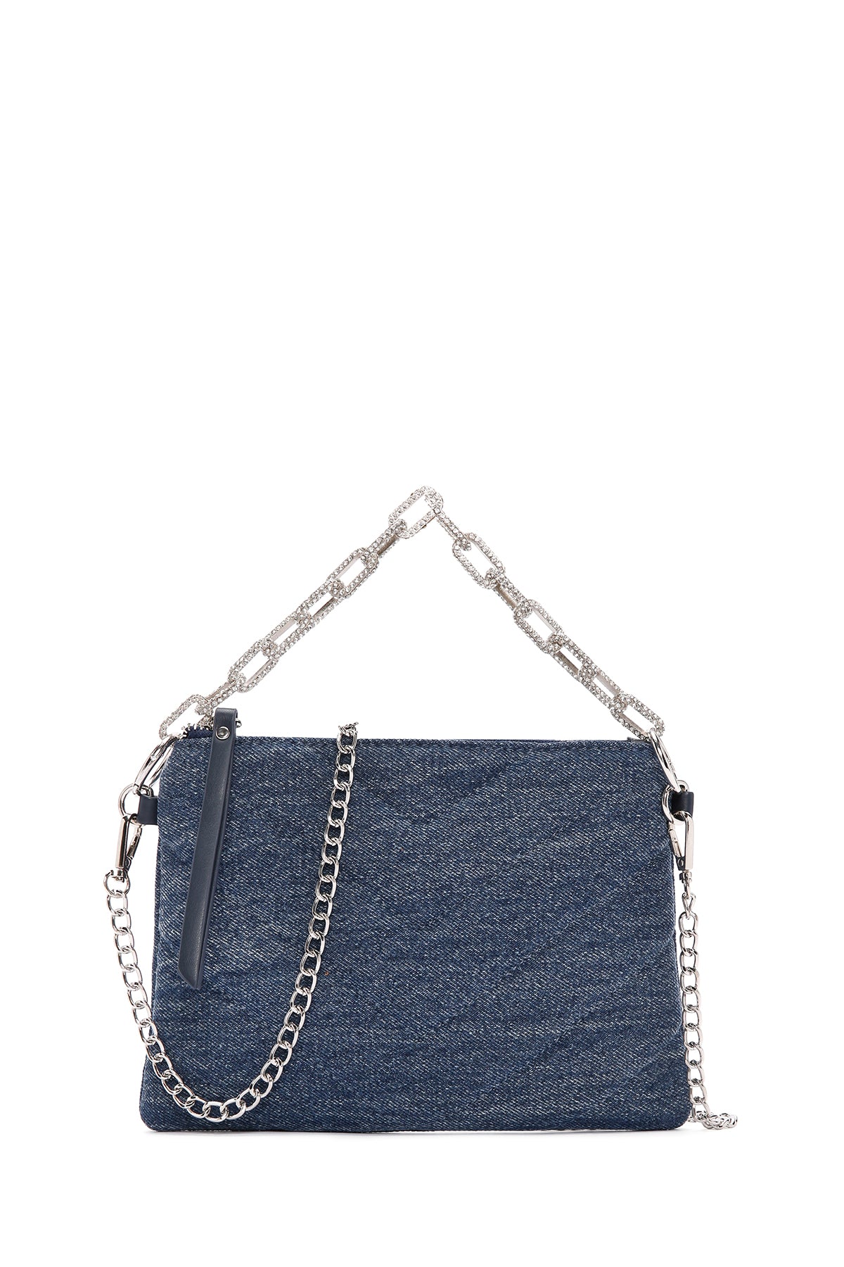 Women's Blue Long Chain Strap Quilted Handbag 24SBD2928KP | Derimod