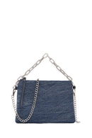 Women's Blue Long Chain Strap Quilted Handbag | Derimod