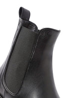 Women's Black Leather Chelsea Boots | Derimod