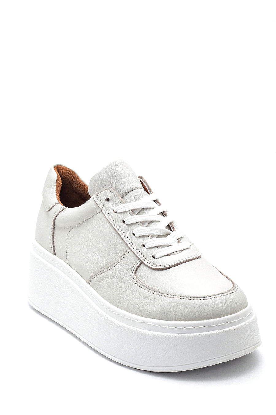 Women's Leather Thick Soled Shoes