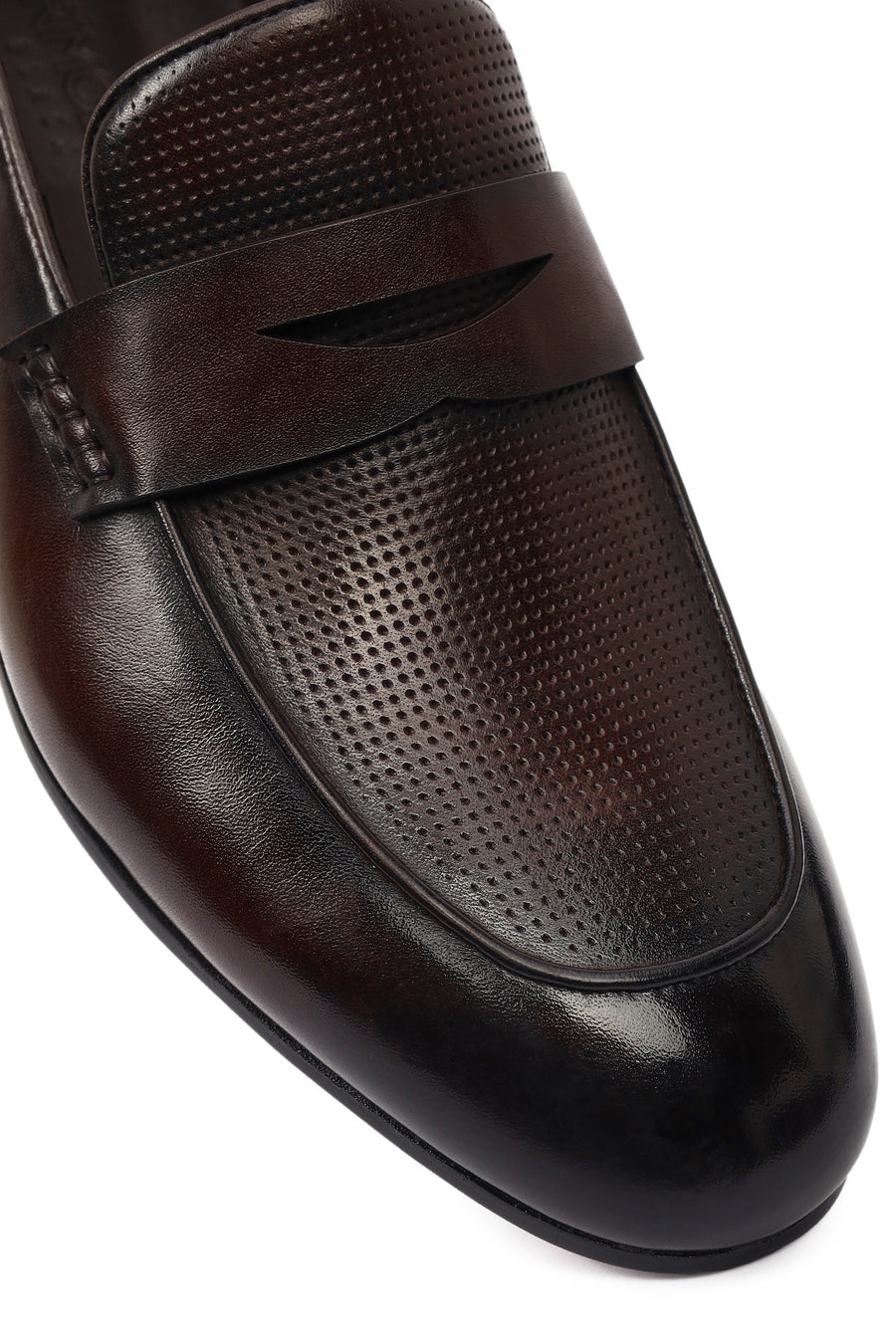 Derimod Black Erkek Kahverengi Deri Klasik Loafer