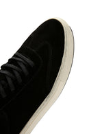 Men's Black Suede Leather Sneaker | Derimod