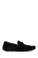 Men's Black Suede Leather Loafer | Derimod