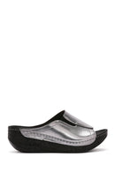 Women's Gray Thick Soled Comfort Slippers | Derimod