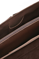 Men's Brown Leather Briefcase | Derimod