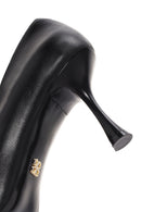 Women's Black Thin Heeled Leather Stiletto | Derimod