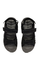 Men's Black Leather Sandals | Derimod