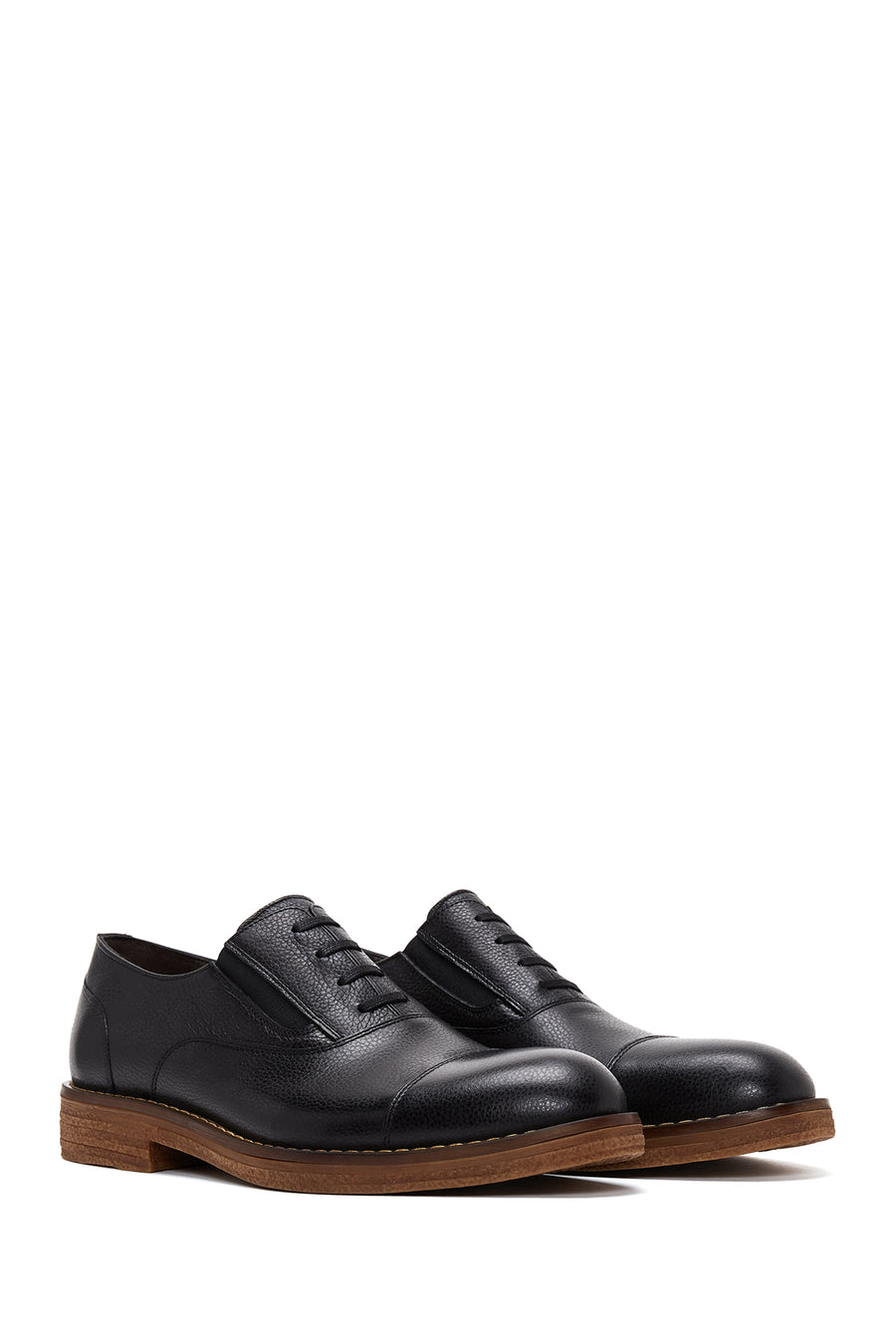 Men's Black Leather Casual Shoes