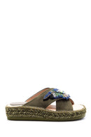 Women's Pearl Espadrille Slippers | Derimod