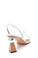 Women's Transparent Strappy Heeled Sandals | Derimod