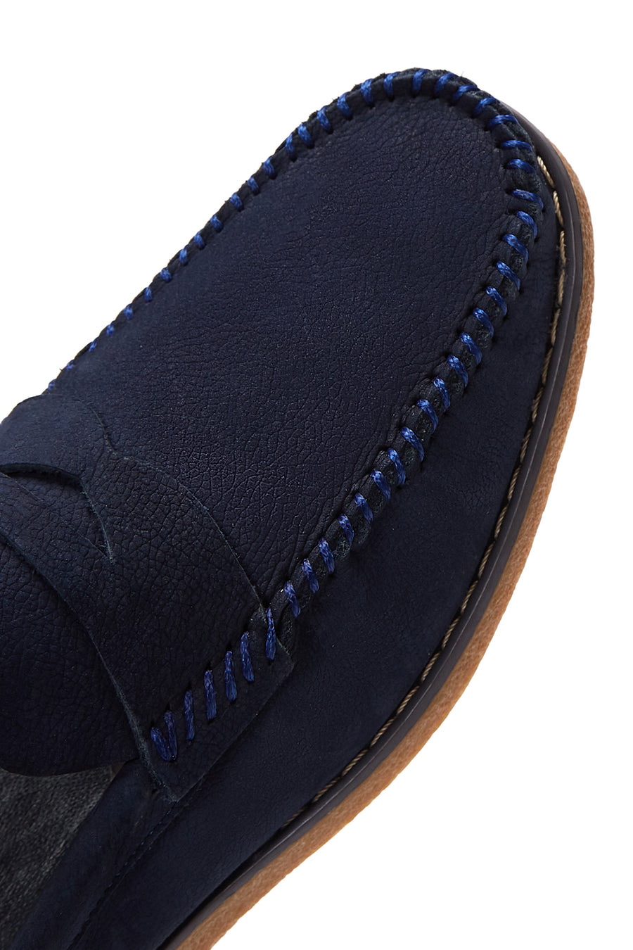 Erkek Lacivert Deri Casual Loafer