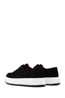 Men's Black Suede Leather Casual Sneaker | Derimod