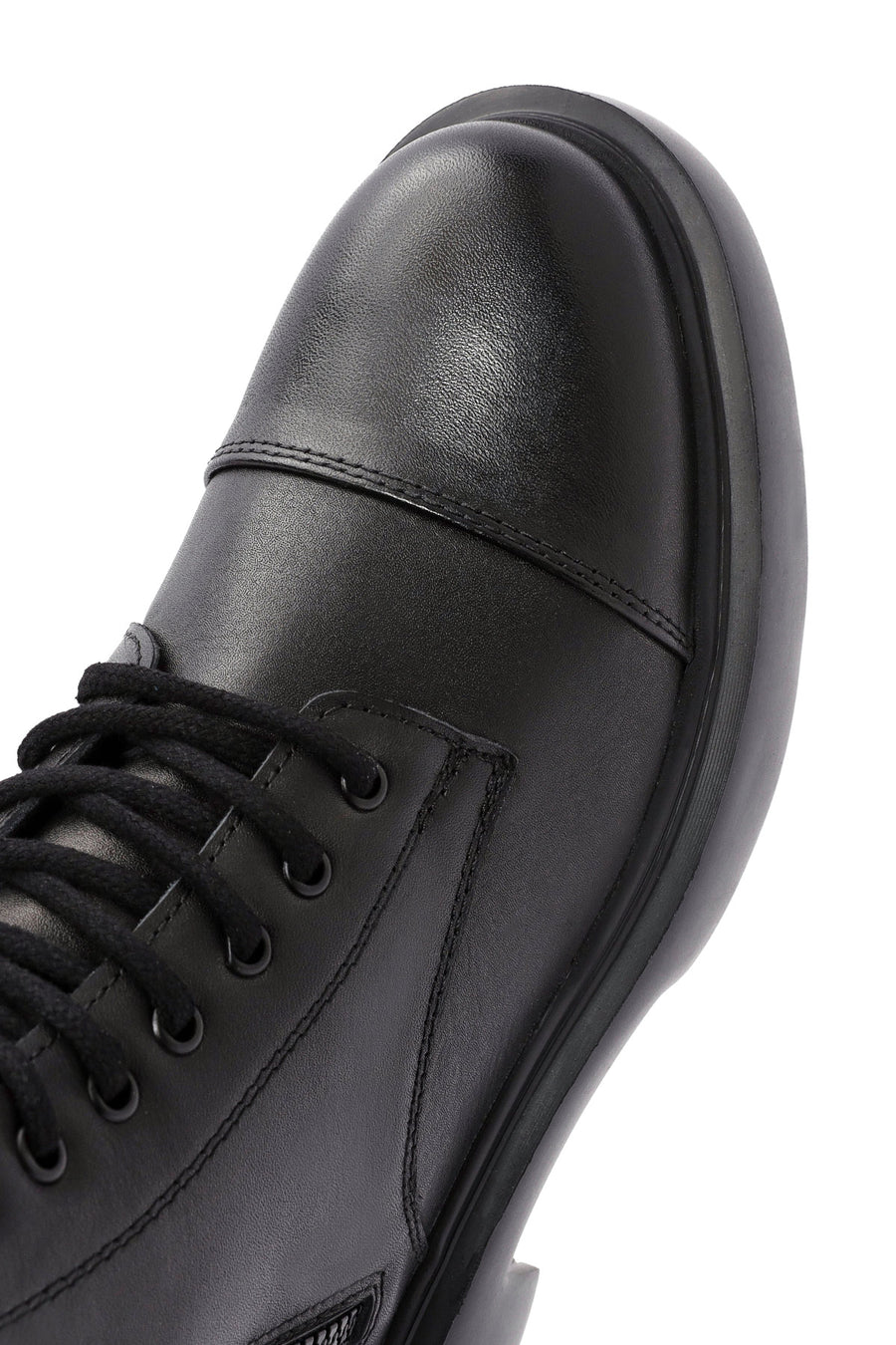 Men's Black Zippered Leather Casual Boots