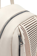 Women's Cream Printed Backpack | Derimod