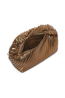 Women's Brown Long Strap Braided Mini Handbag | Derimod