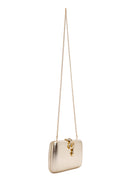 Women's Gold Accessory Detailed Long Chain Strap Mini Clutch Bag | Derimod