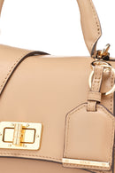 Geox Women's Beige Ciclamina Leather Mini Crossbody Bag | Derimod