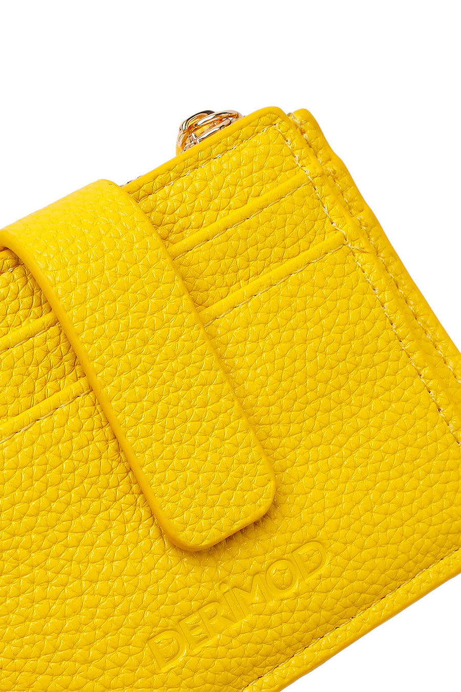 Woman Yellow Charm Card Holder