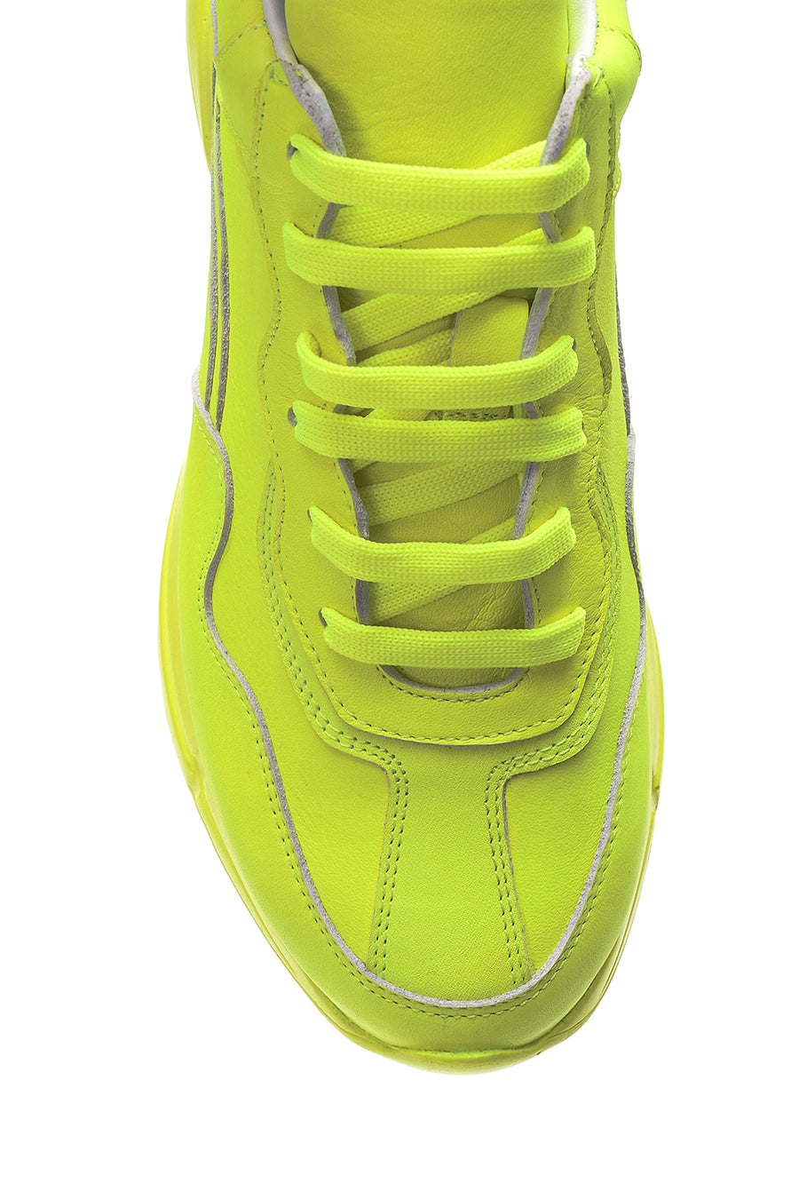 Women's High-Sole Leather Sneaker