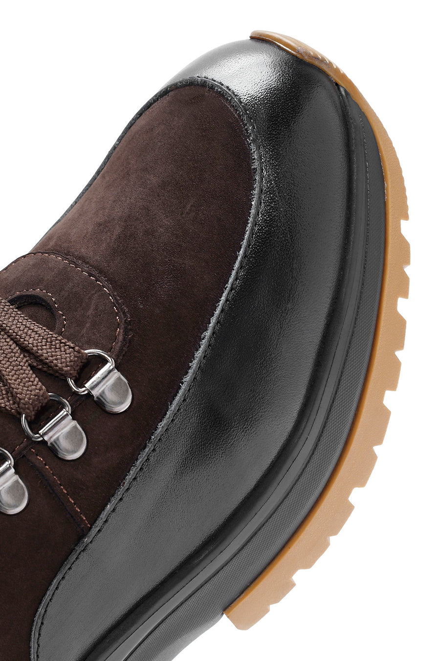 Men's Brown Lace-Up Leather Casual Boots